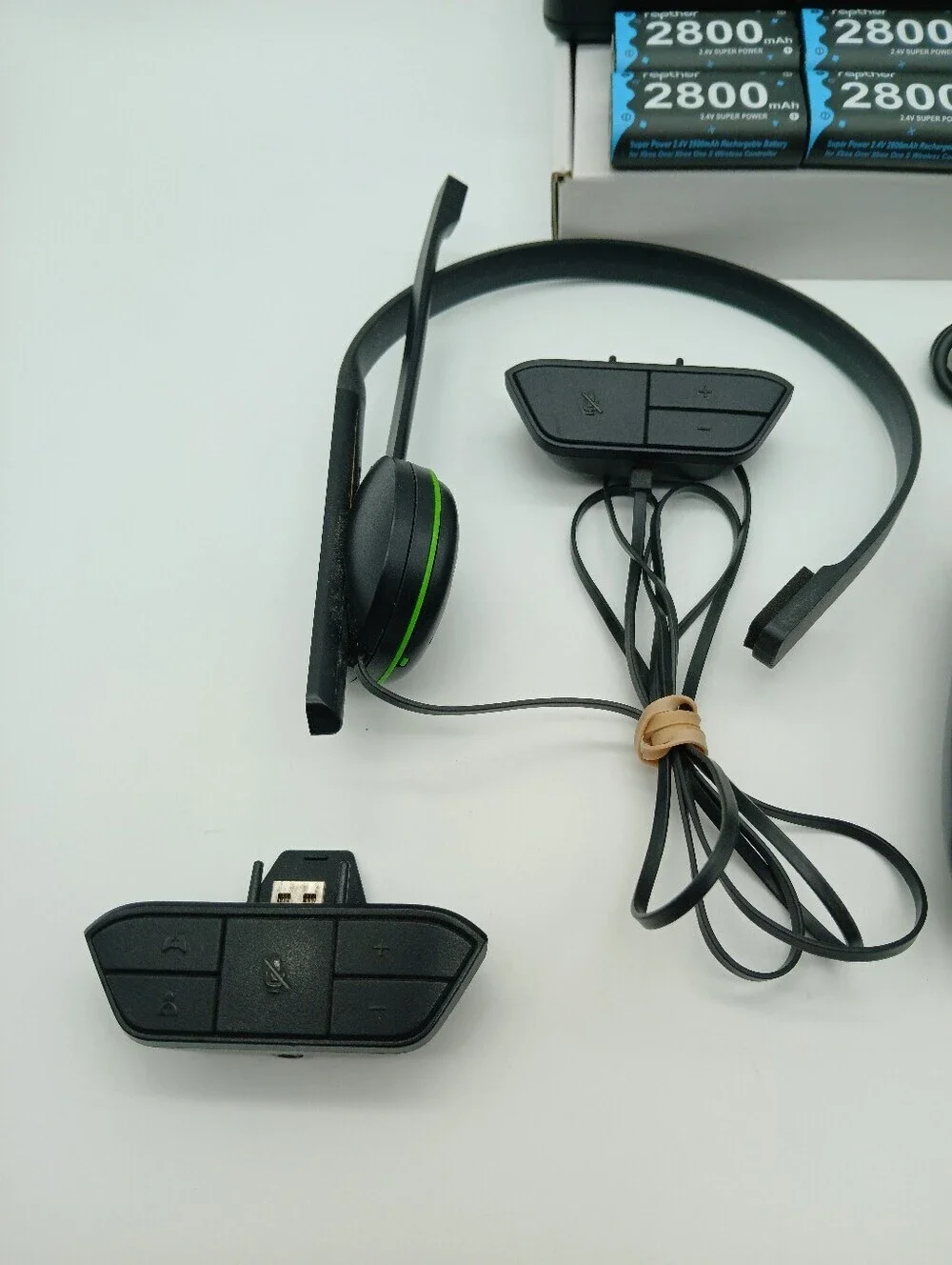 Xbox Wireless Controller with Headset & Battery Chargers - Black